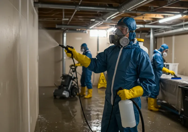 Basement Sanitization and Antimicrobial Treatment process in Jonesboro, IN